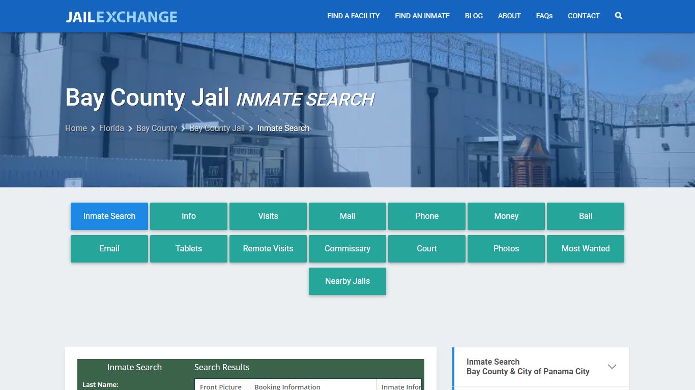 Inmate Search: Roster & Mugshots - Bay County Jail, FL